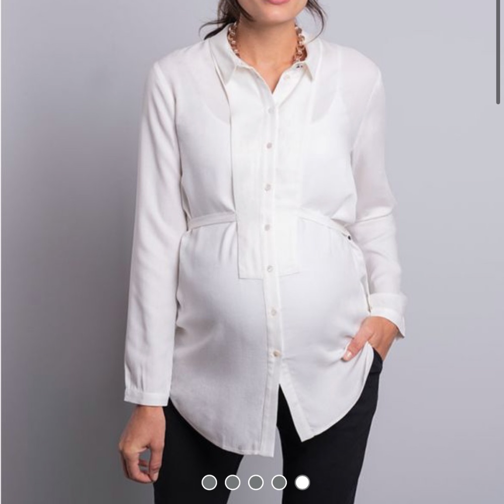 Seraphine white blouse maternity
